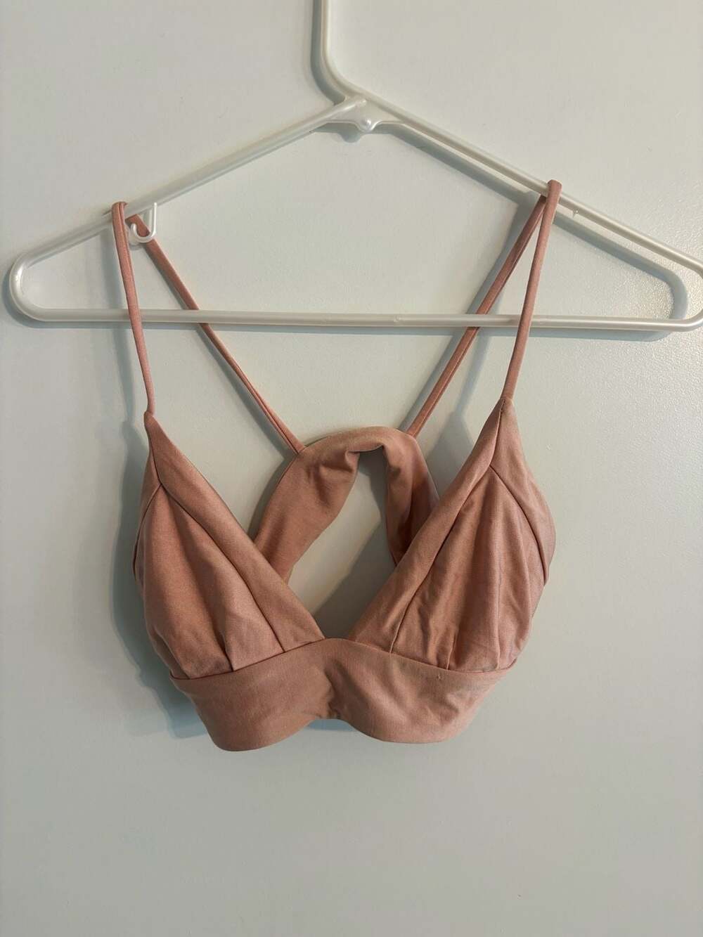 Boys + Arrows Bikini Top Size M Pink Triangle Swim Bra